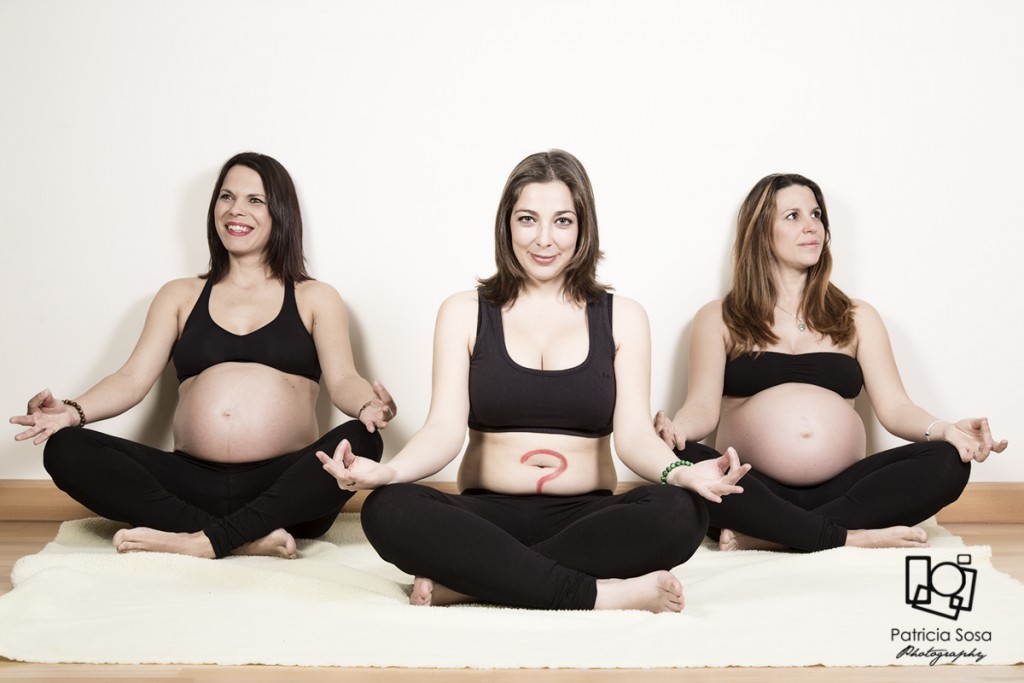 tres embarazadas yoga